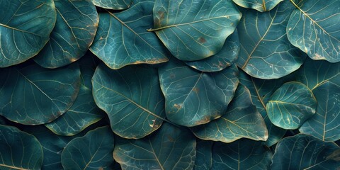 Poster - Close-Up of Green Leafy Organic Texture