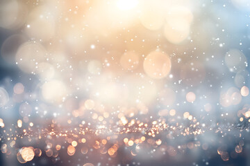 Wall Mural - Glittering Vintage Lights: Cinematic Bokeh Background