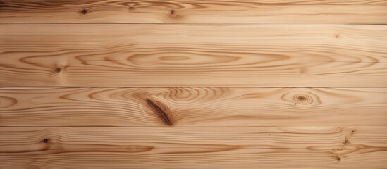 Poster - A detailed shot of a brown plank flooring made of hardwood or laminate wood, with a blurred background showcasing its natural wood grain and texture