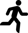 © lnm - Running stick man silhouette icon isolated