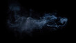 Misty Midnight: Smoke Billows on Black Background for Design Enhancement