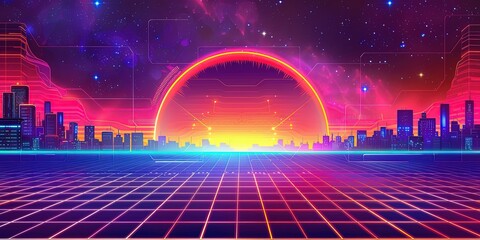 Poster - abstraction of geometric shapes, innovative technologies, background, wallpaper.