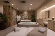 A luxurious spa with tranquil treatment rooms and relaxing ambiance: Inviting viewers to indulge in self-care and wellness