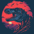 Tyrannosaurus Rex. Vector illustration for t-shirt.