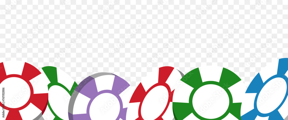 Chips border. Vector illustration isolated on a transparent background ...