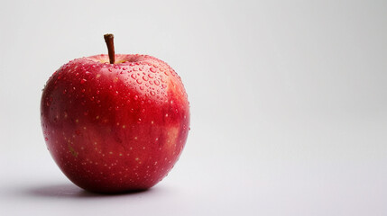 Wall Mural - Vibrant red apple isolated on clean white background.