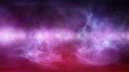 Wall Mural - abstract universe with nebula light and stars illustration background.