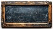 a chalkboard with a wooden frame