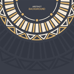 Wall Mural - abstract background with round ethnic ornament. applicable for covers, placards, posters, brochures,