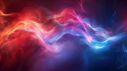 Wall Mural - abstract motion background features blue and red lights.