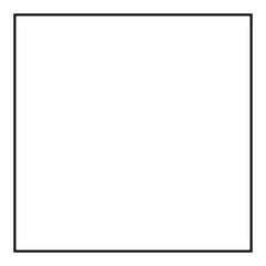 Wall Mural - square shape symbol, black and white vector silhouette illustration