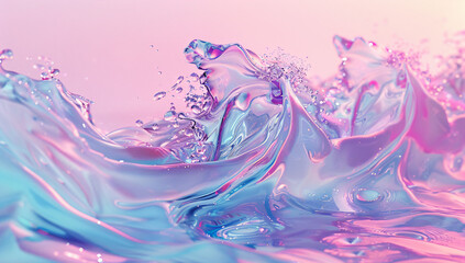 Wall Mural - water pink background