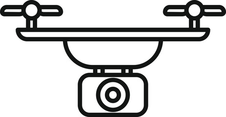 Poster - Video smart service icon outline vector. Vehicle cinema operator. Video aviation