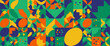© Badr Warrior - Colorful vector illustration geometric minimal pattern mosaic banner. Simple circle shapes, modern banner vector design. For web design, business presentation, website header, invitation background