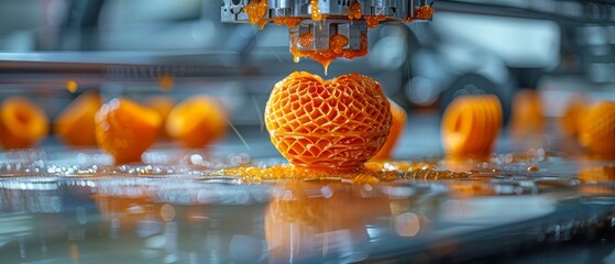 Fototapete - A three-dimensional plastic printer used at work, a 3D printer, a printing device using three dimensions