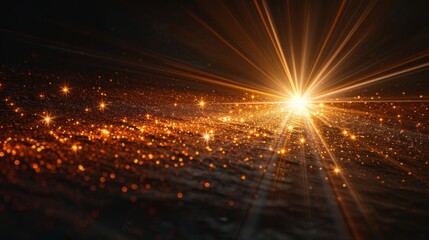 Poster - Lens flare light effect. Starburst with sparkles. Modern illustration.