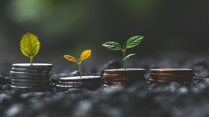 Aufkleber - Investing in growth based on currency rates and developing a business strategy.