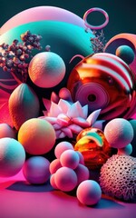 Aufkleber - Inspirational minimal style abstract shapes background.