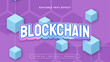 Blue pink and purple violet blockchain 3d editable text effect - font style