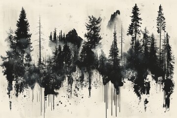 Wall Mural - These modern grunge brushes are in style...
