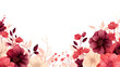 Elegant rose pink wallpaper with flowers and bokeh 