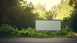 blank billboard on the road,  An empty billboard in the city. Generated by artificial intelligence, A billboard in the forest with a waterfall in the background
