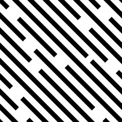 Wall Mural - seamless black and white minimal geometric pattern vector background. perfect for wallpapers, patter