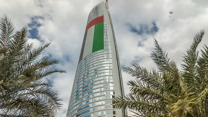 Wall Mural - Jumeirah Lakes Towers in Dubai, United Arab Emirates, Dubai, skyscrapers timelapse