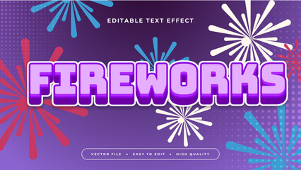 Wall Mural - Colorful firework 3d editable text effect - font style