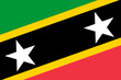 Saint Kitts and Nevis flag - rectangular cutout of rotated vector flag.
