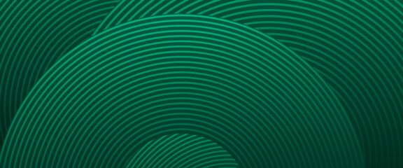 Wall Mural - green and black dark vector glowing tech geometric 3d line modern abstract banner. can be used in co