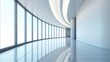 © Jerome Mettling - Couloir propre et moderne dans un bâtiment clair et lumineux. Clean, modern corridor in a light, bright building.