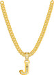 Eine goldene Halskette mit dem Buchstaben J als Anhänger mit Diamanten