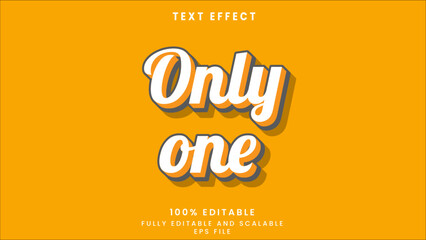 Wall Mural - Only one editable text effect	
