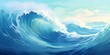 © Kanwal - A dramatic gradient waves illustration, blending from teal to navy blue, conveying the raw power and majesty of waves rising and falling in the open ocean.