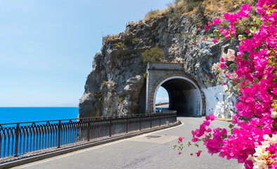 Wall Mural - road of Amalfi coast, Italy