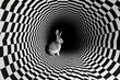 Abstract picture with a rabbit