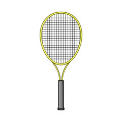 Poster - sport tennis racket cartoon. symbol equipment, outline strings, championship bat sport tennis racket sign. isolated symbol vector illustration