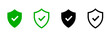 Для ИнтернетаShield icons. Protection, security shield symbols collection. Shield vector icons set