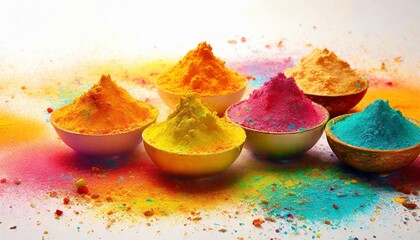 Wall Mural - colorful and bright holi background on white background