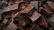 Indulgent Pile of Dark and Milk Chocolate Bars with Cocoa Dust backdrop