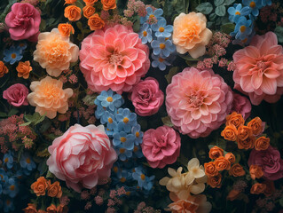 Wall Mural - abstract floral background