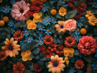 Wall Mural - abstract floral background
