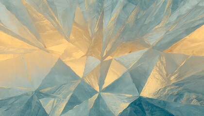 Wall Mural - geometric blue ice texture background