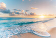 Serene Sunrise Over Turquoise Ocean Waves