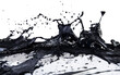 Black Splashes: Abstract Artistry Isolated on Transparent background.