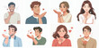 © arifinzainal1728 - set Vector people with kissing air gestures
