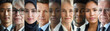 © Lazy_Bear - Collage of portraits of different business people. Senior and young men and women diverse ethnicity in formal suits looking at camera.