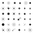 © Alina - Stars line art. Set of star icons. Sparkle Star icons. 2024. Vector illustration