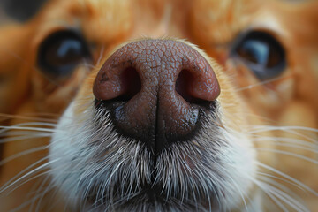 Wall Mural - macro of cute dog nose